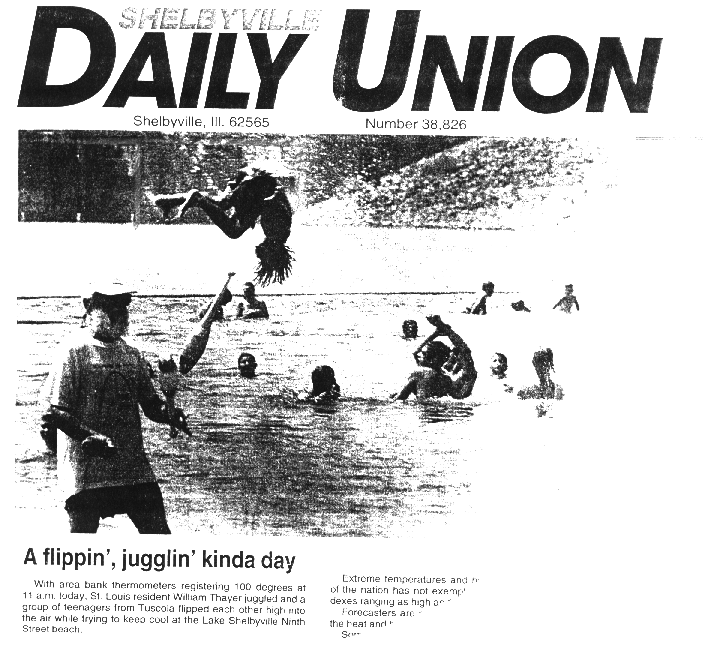 

Front Page - Shelbyville Ill. Daily Union - Summer 1995